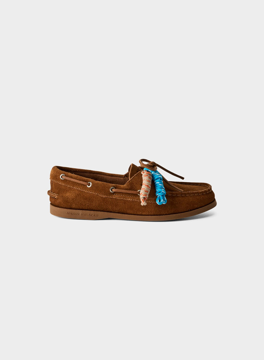 sperry x aritzia ao bootsschuh – wildleder schokoladenbraun