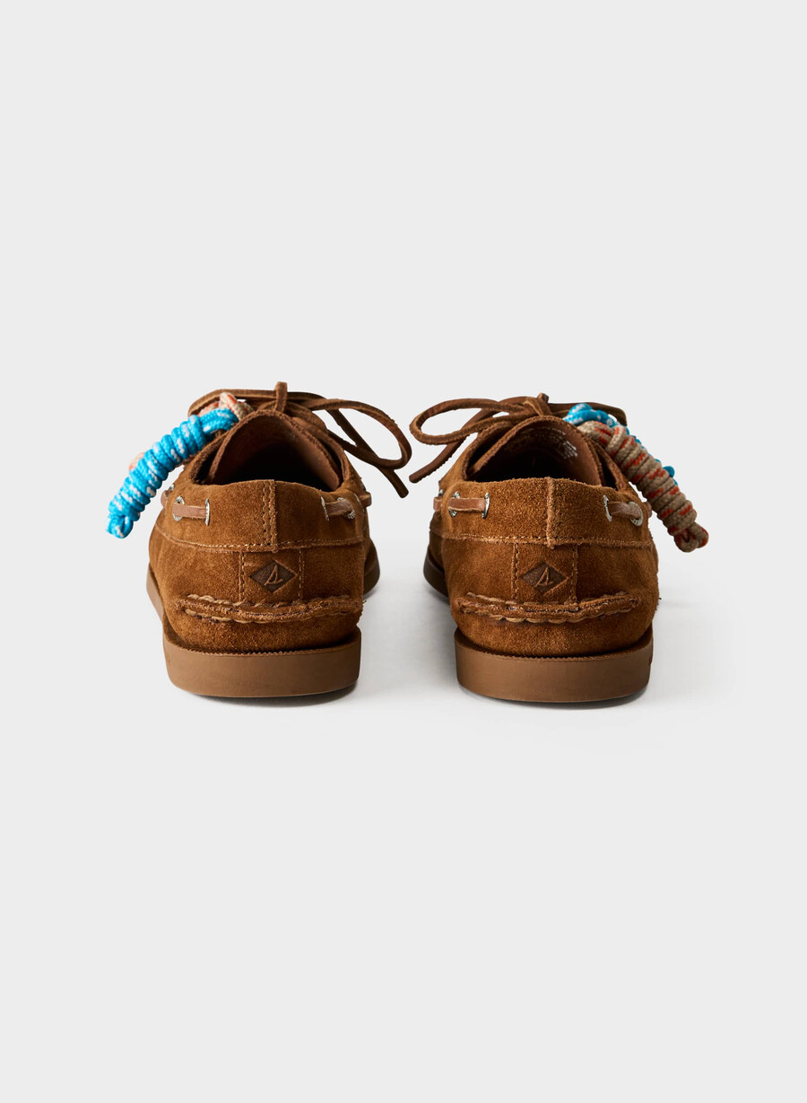 sperry x aritzia ao bootsschuh – wildleder schokoladenbraun