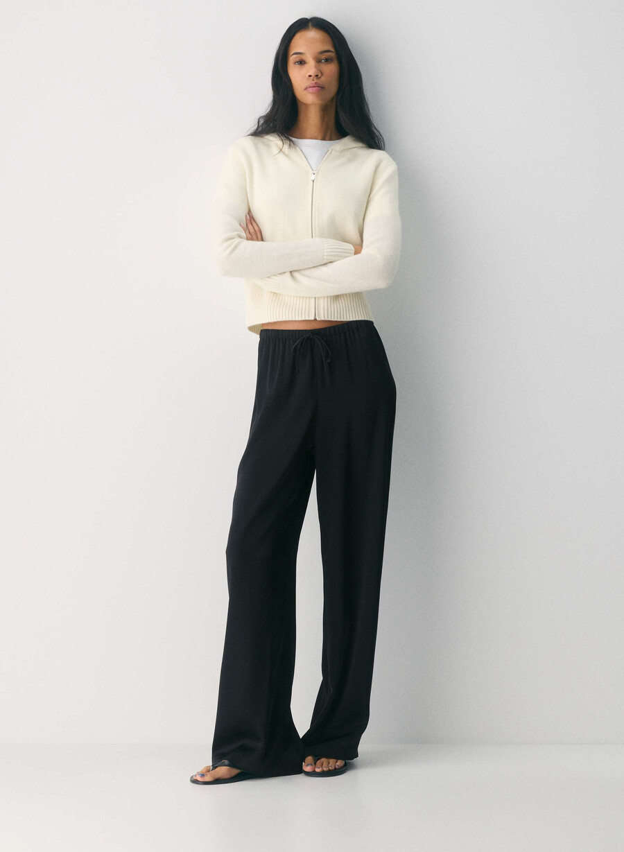 essential cashmere idyllic zip hoodie light birch