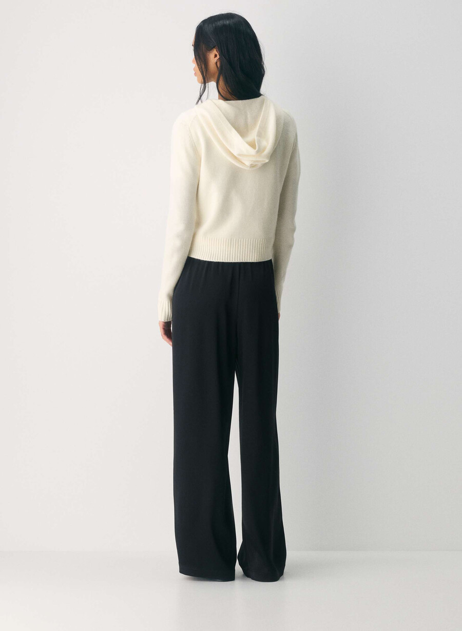 essential cashmere idyllic zip hoodie light birch