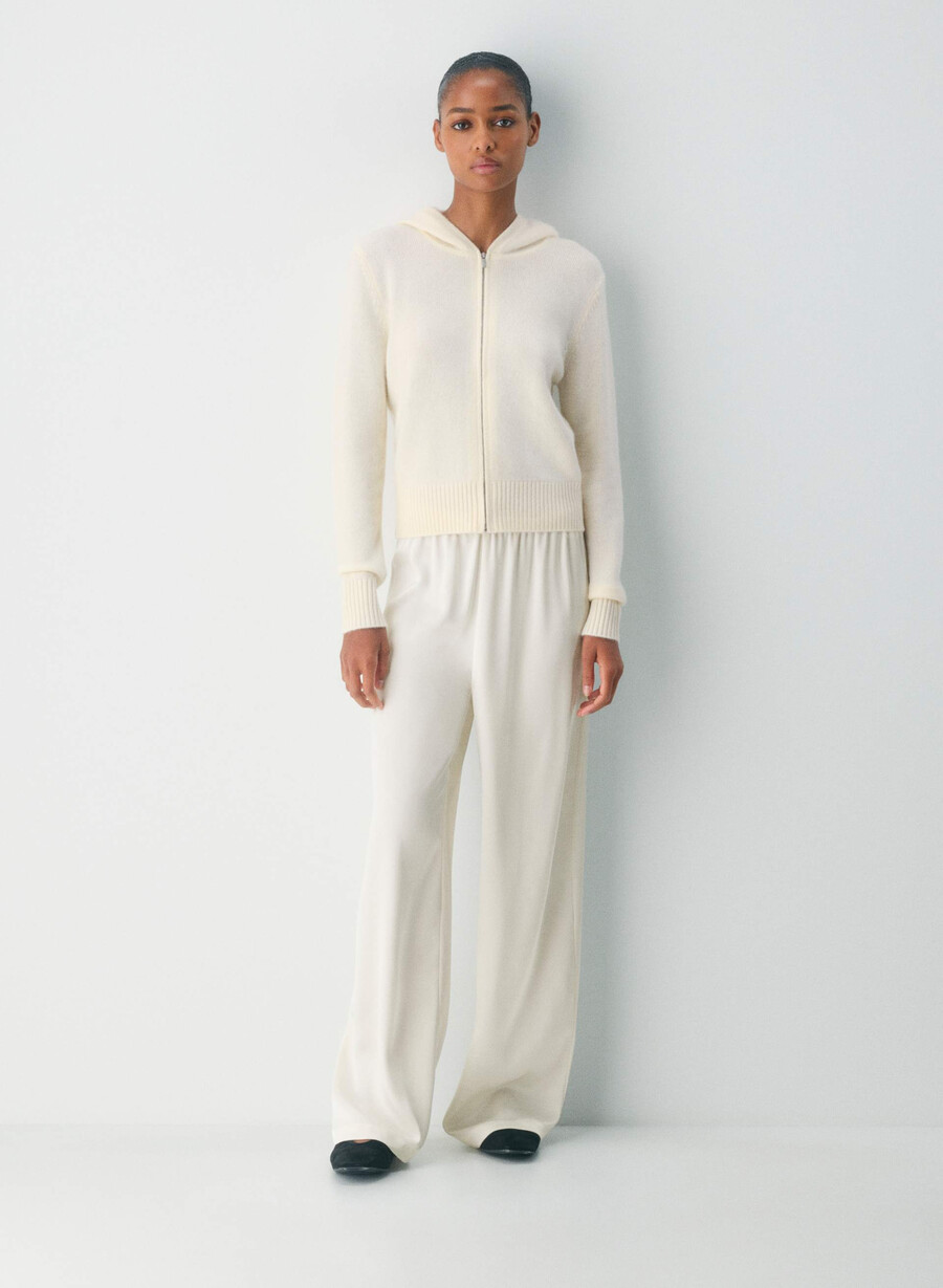 essential cashmere idyllic zip hoodie whisper white