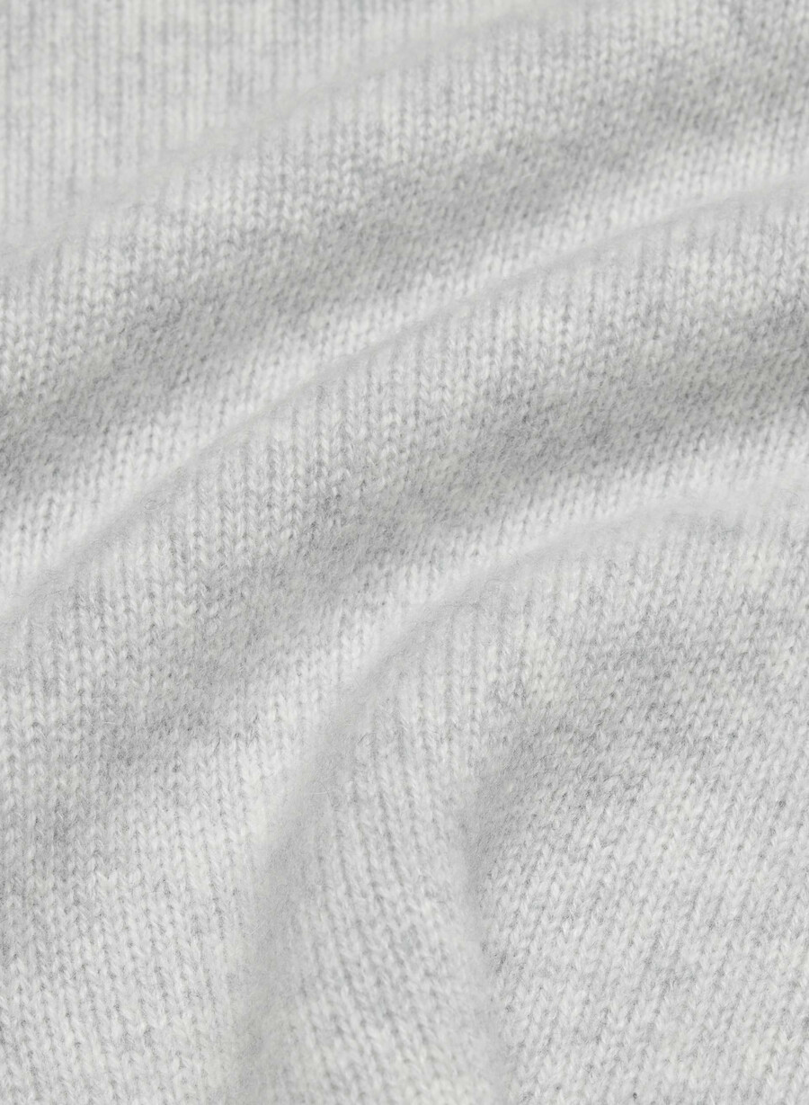 essential cashmere idyllic zip hoodie heather chrome