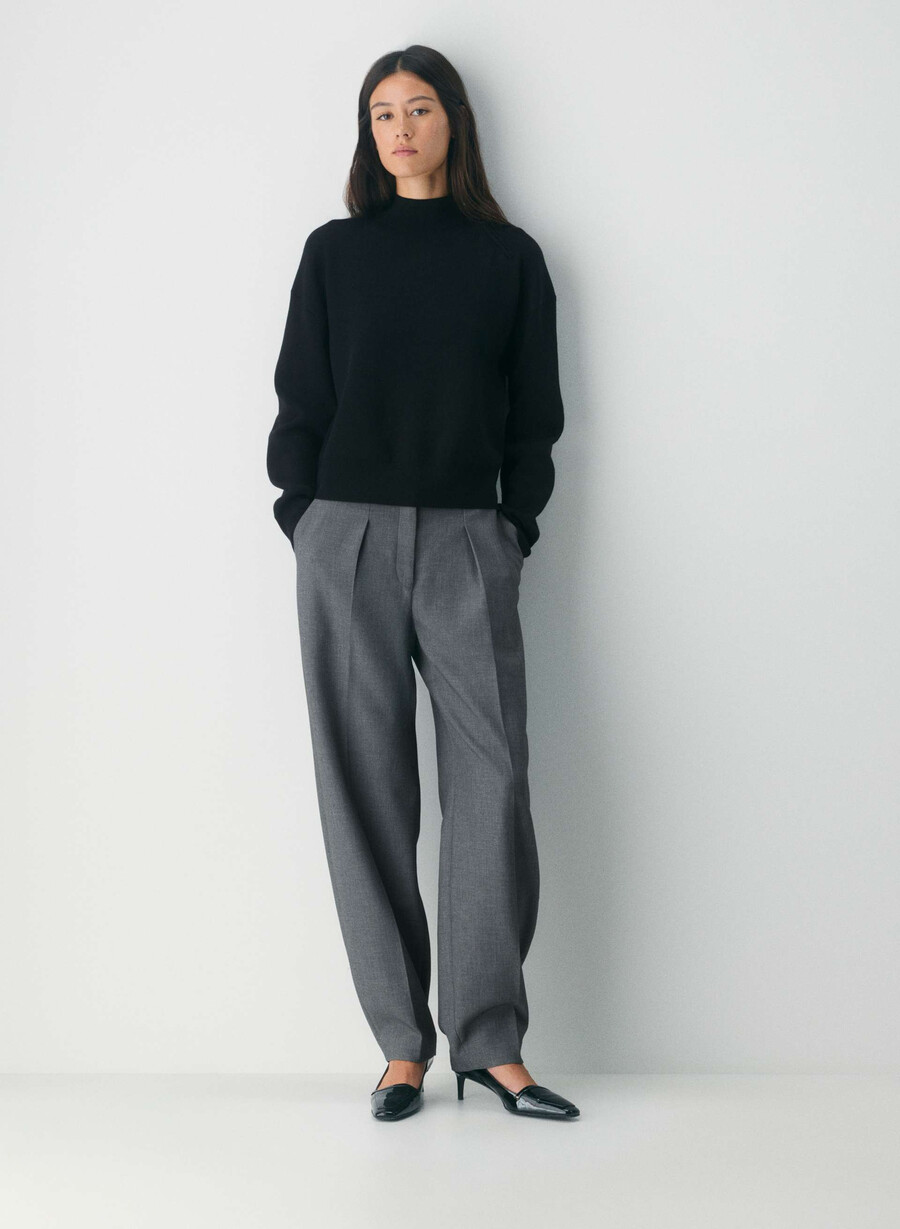 village mockneck schwarz