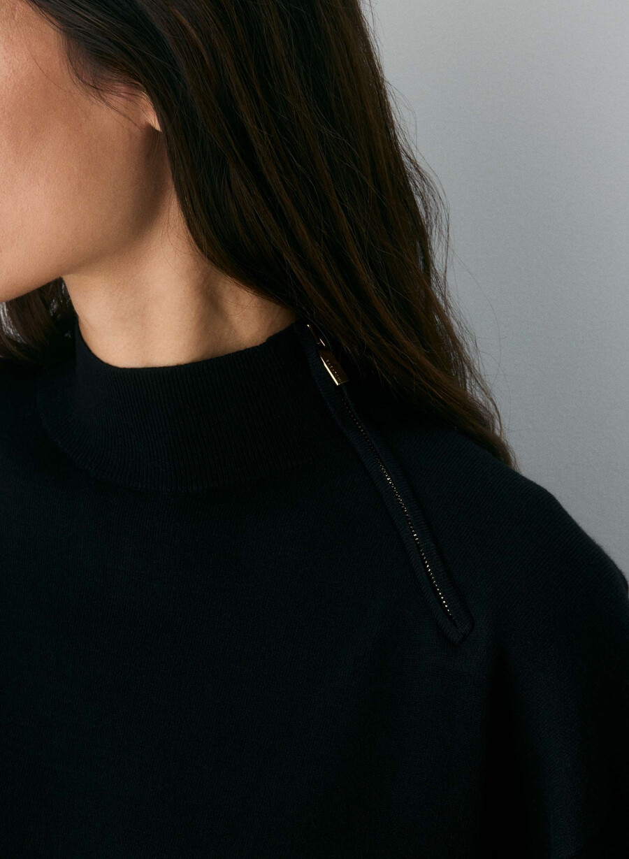 village mockneck schwarz