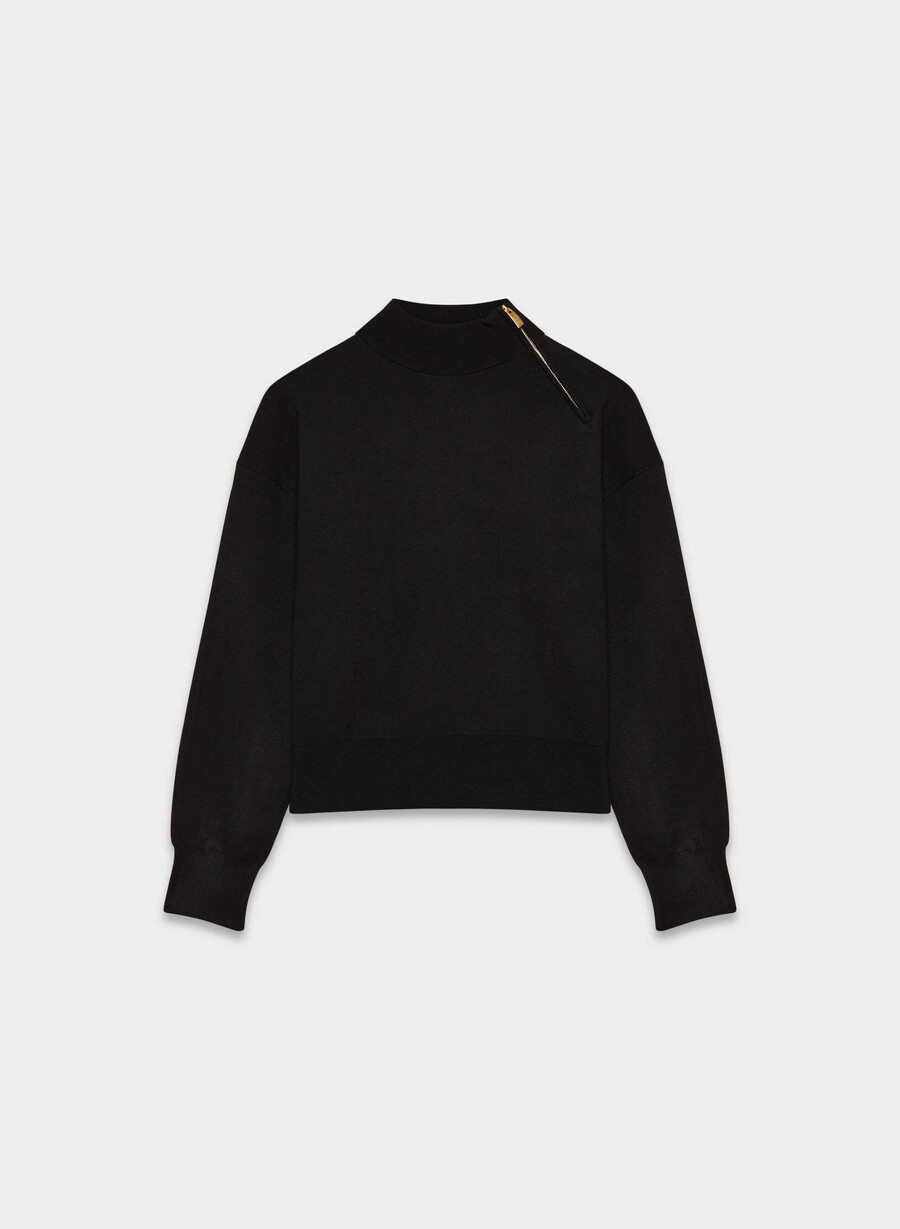 village mockneck schwarz