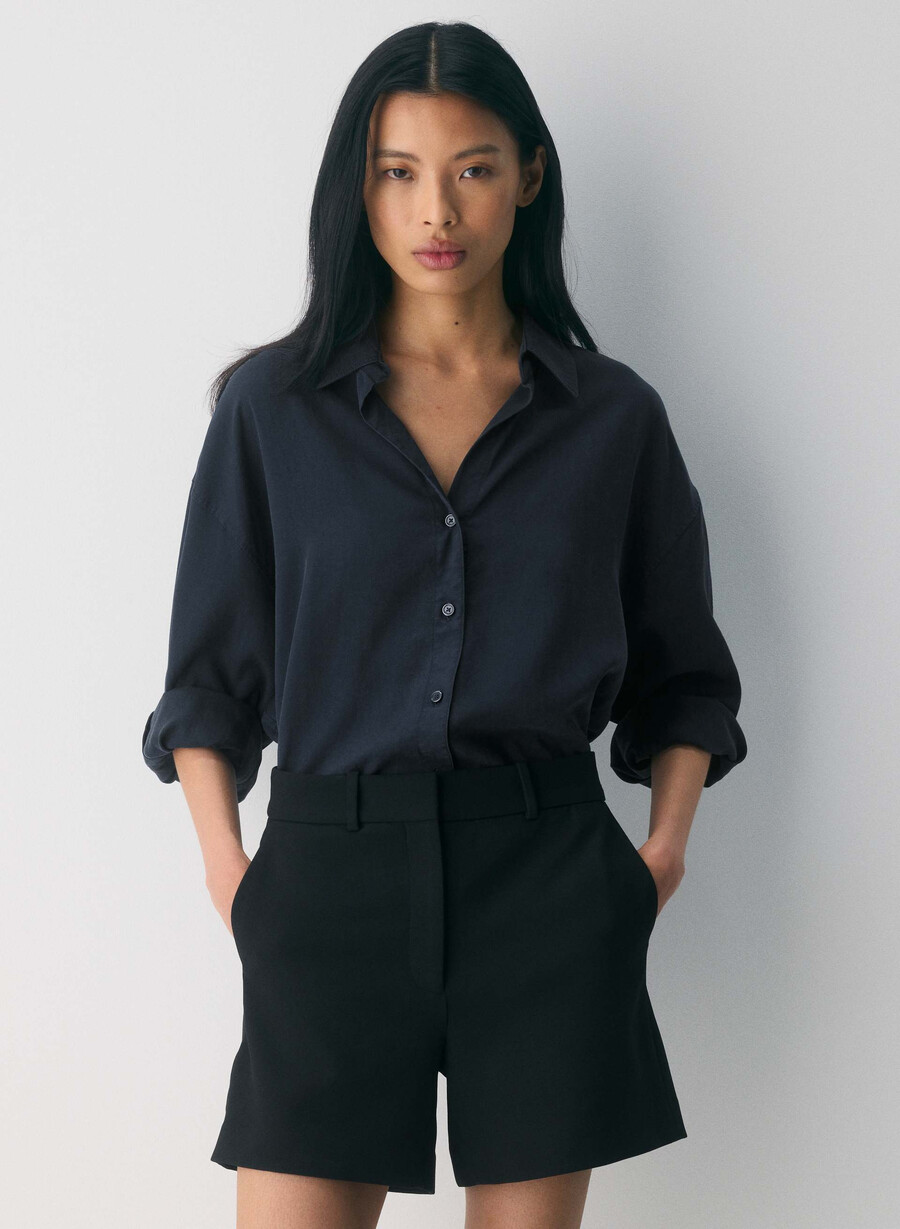 neue agentur mid-thigh shorts schwarz