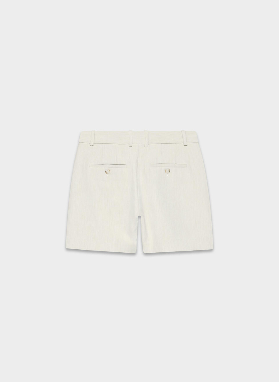 new agency mid-thigh short heather matte pearl