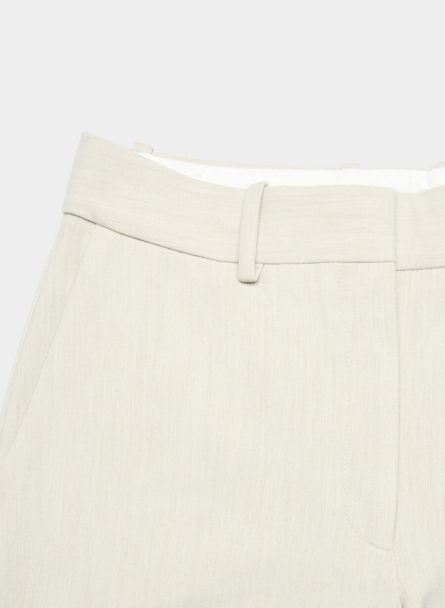 new agency mid-thigh short heather matte pearl