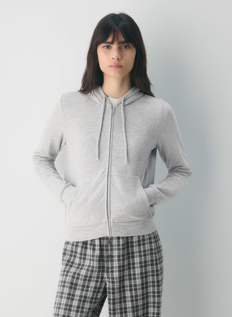 dreampop zip hoodie heather chrome