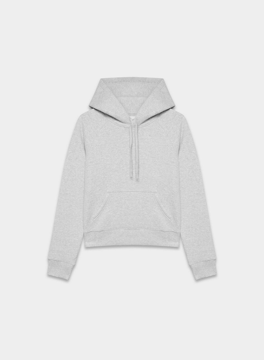 kuscheliger raglan-hoodie aus sweatfleece heather chrome