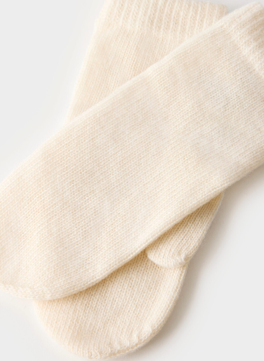 kaschmir-ripphandschuh whisper white