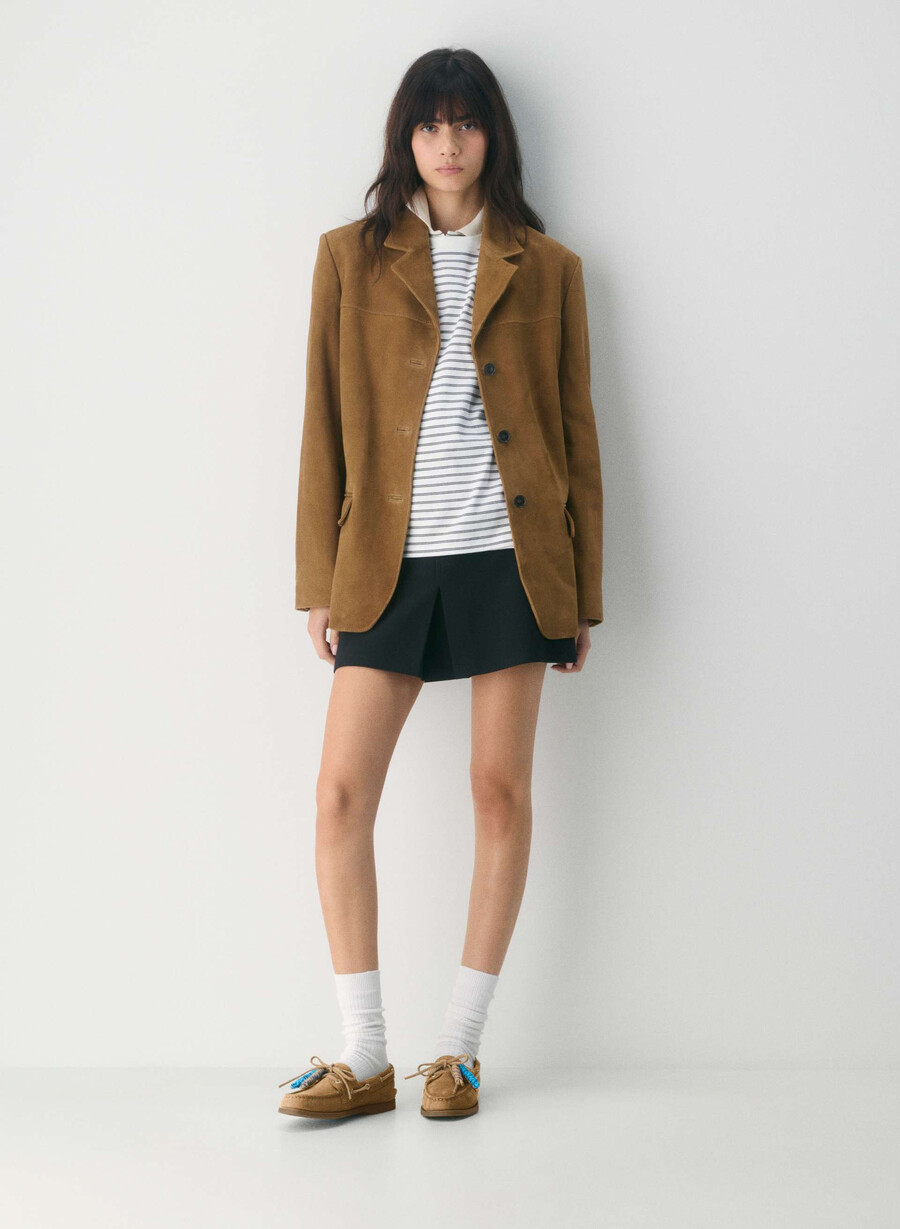 sperry x aritzia ao bootsschuh – nubukleder hellkhaki