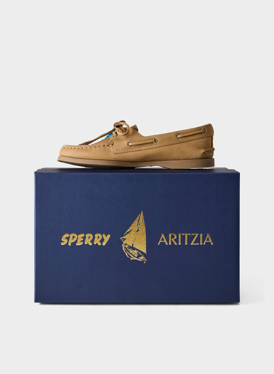 sperry x aritzia ao bootsschuh – nubukleder hellkhaki