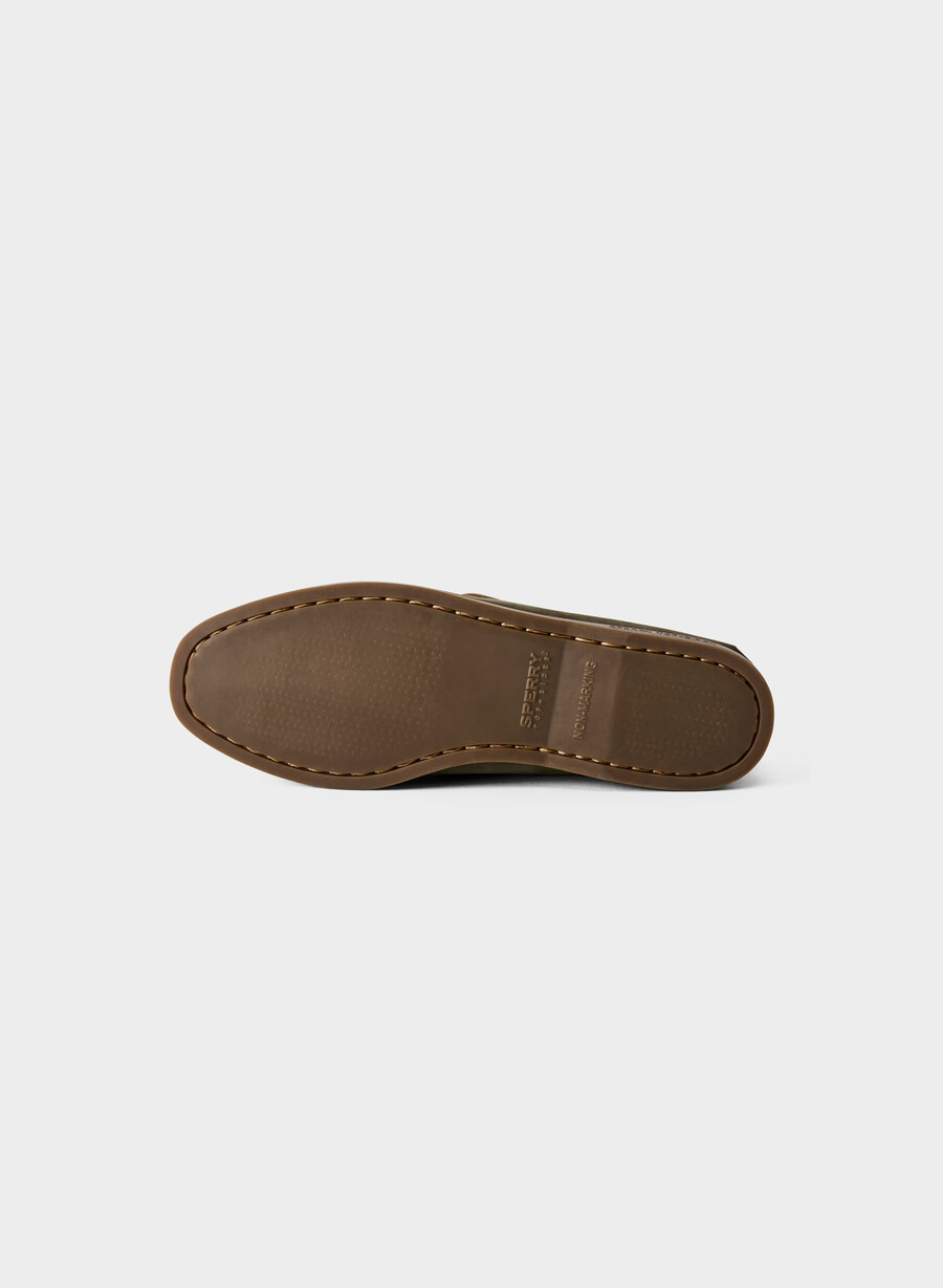 sperry x aritzia ao bootsschuh – nubukleder dunkelgrün