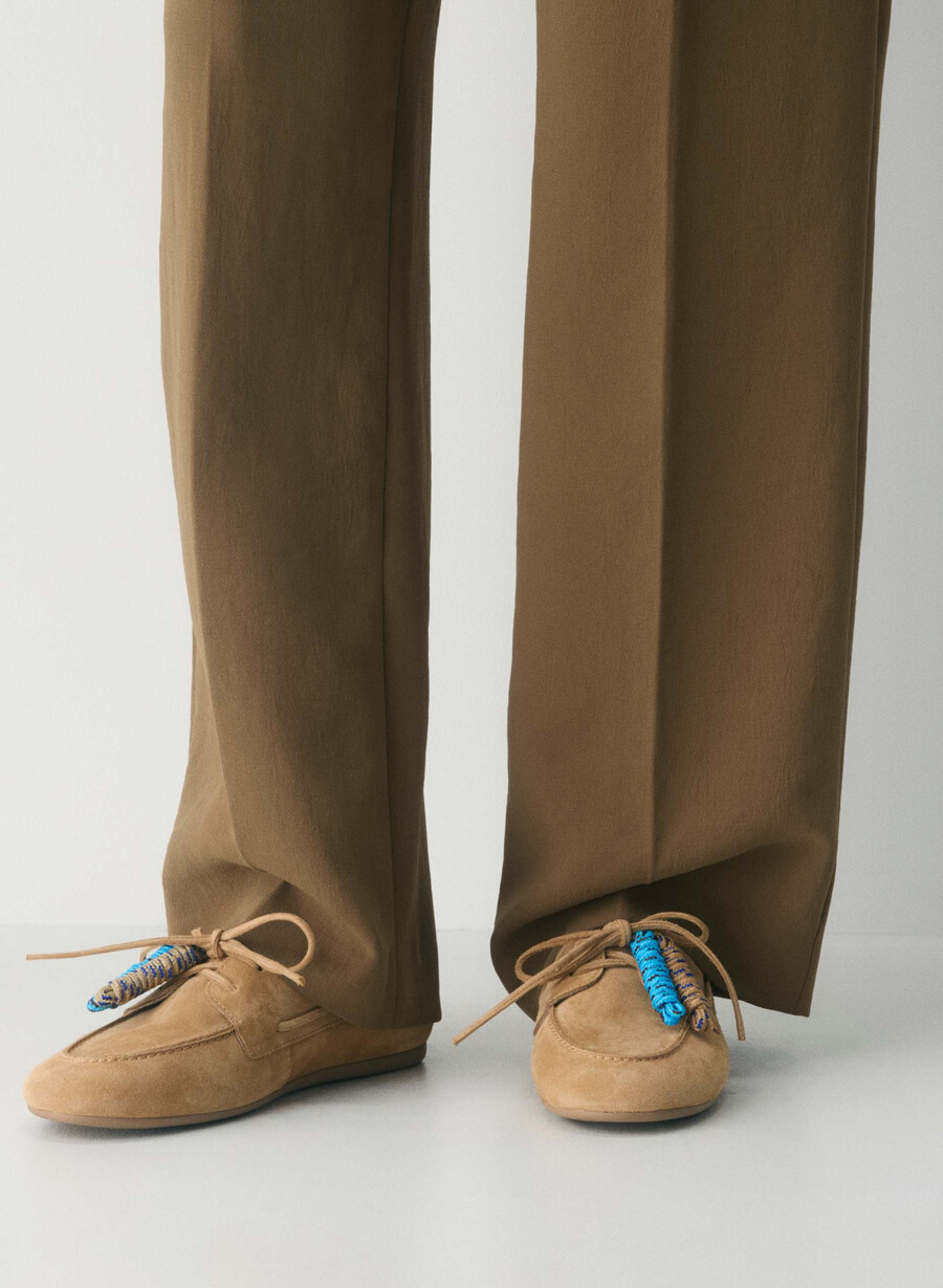 sperry x aritzia slim bootsschuh - wildleder tan khaki