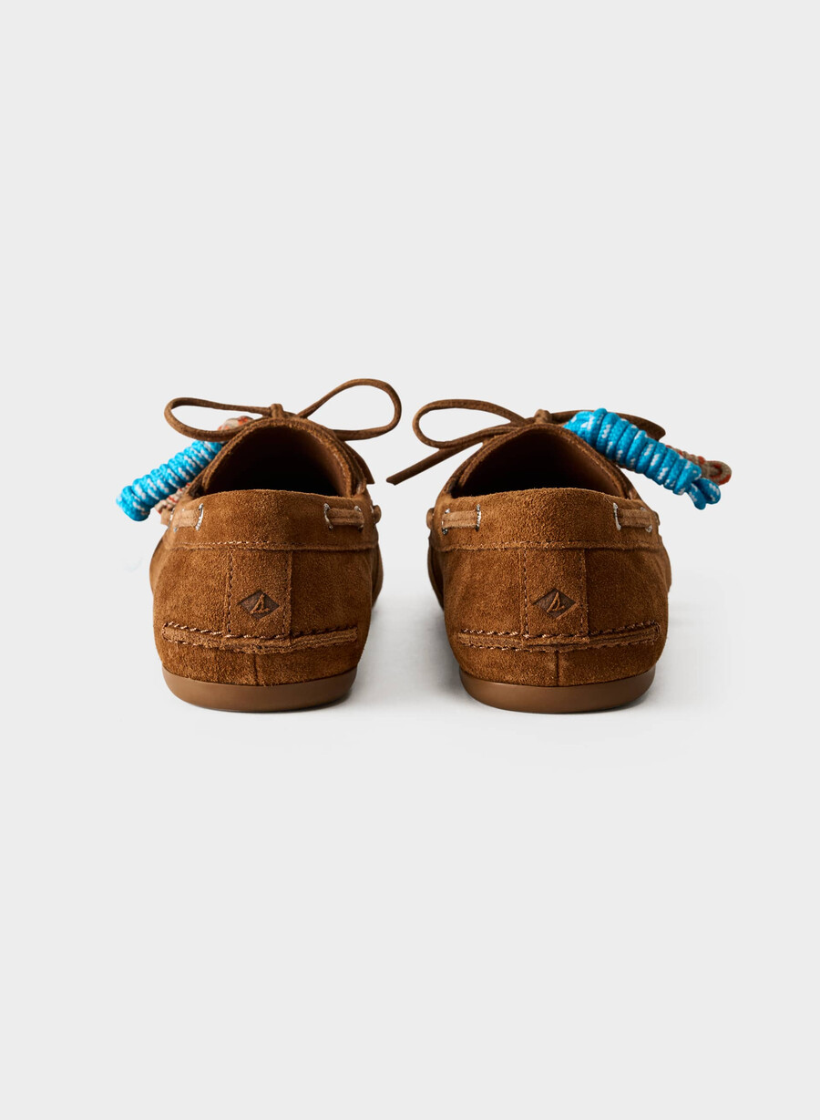 sperry x aritzia slim bootsschuh – wildleder schokoladenbraun