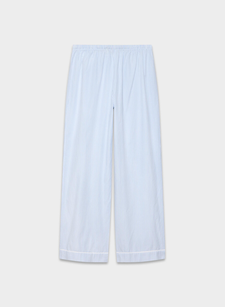 laze poplin pyjamahose wlsn strp crfl blwh