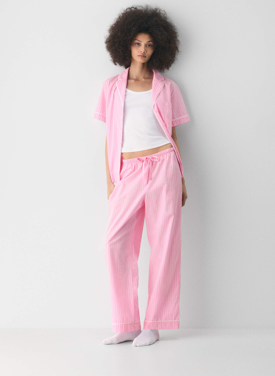 laze popeline pyjamahose shlb stripe cr bbt