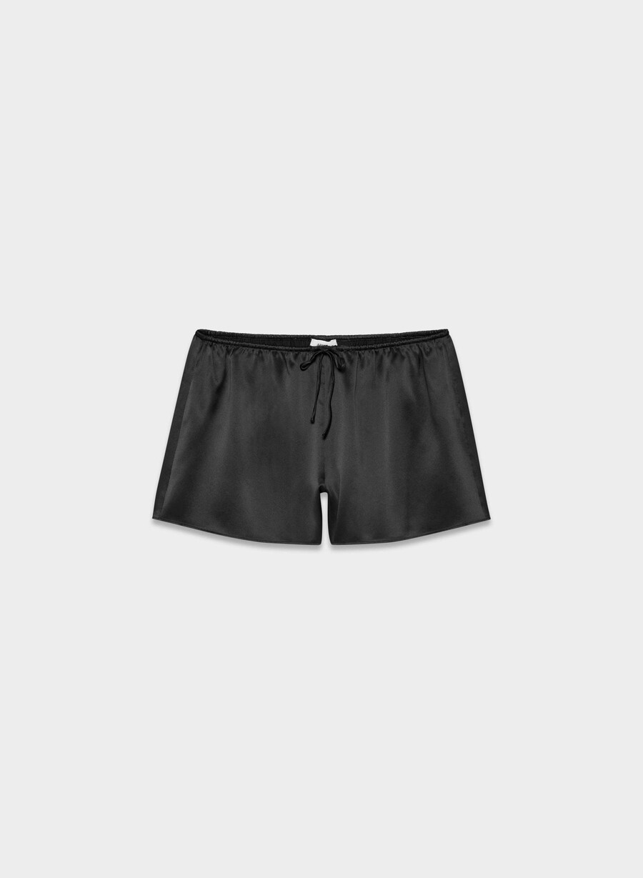 nightside seidenpyjama-shorts schwarz