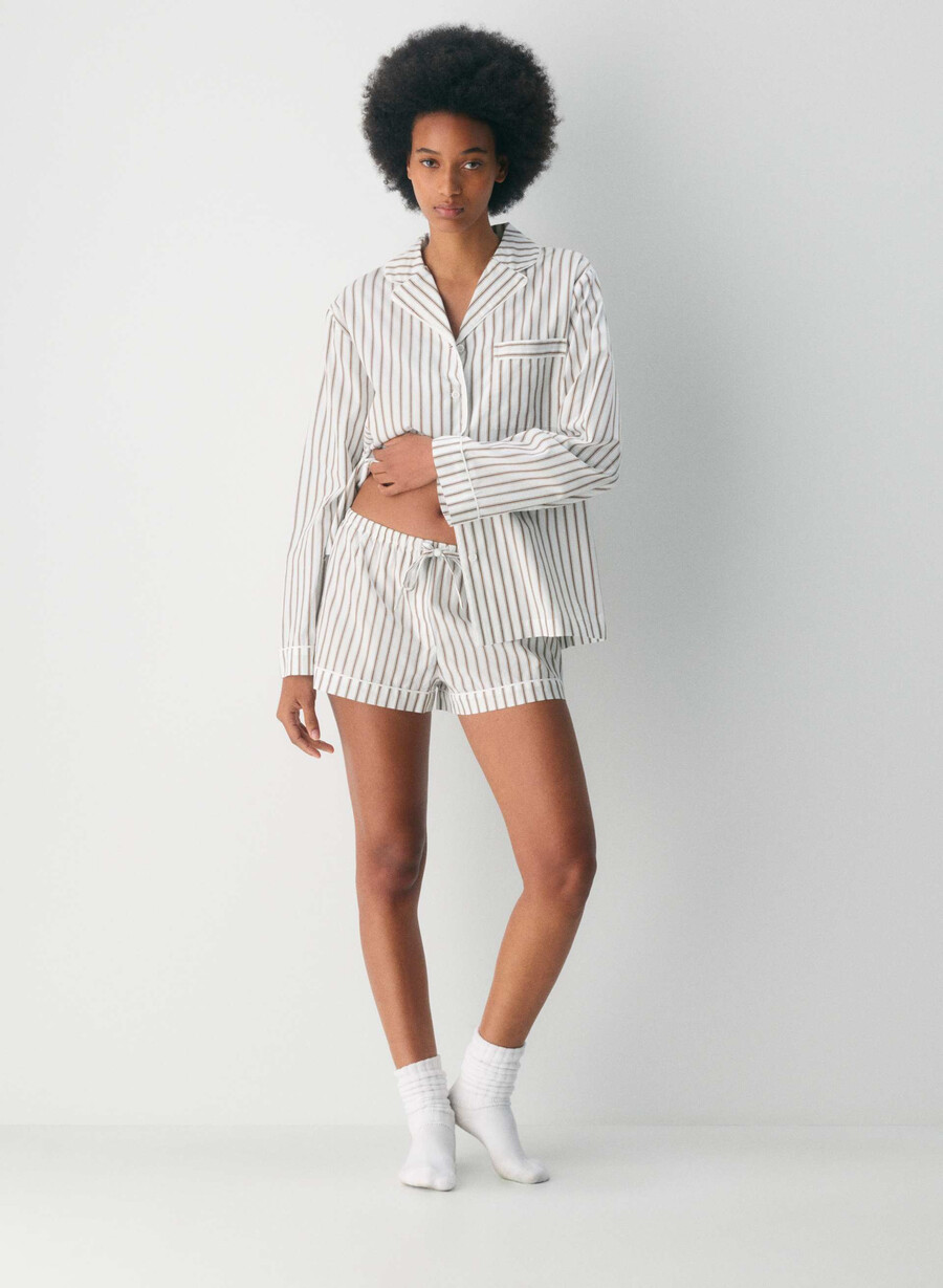 laze poplin pyjama short joel stripe b wtch