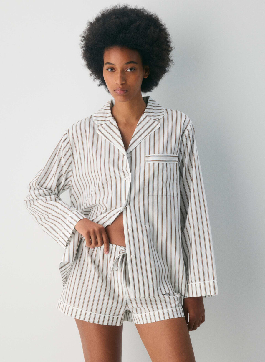 laze poplin pyjama short joel stripe b wtch