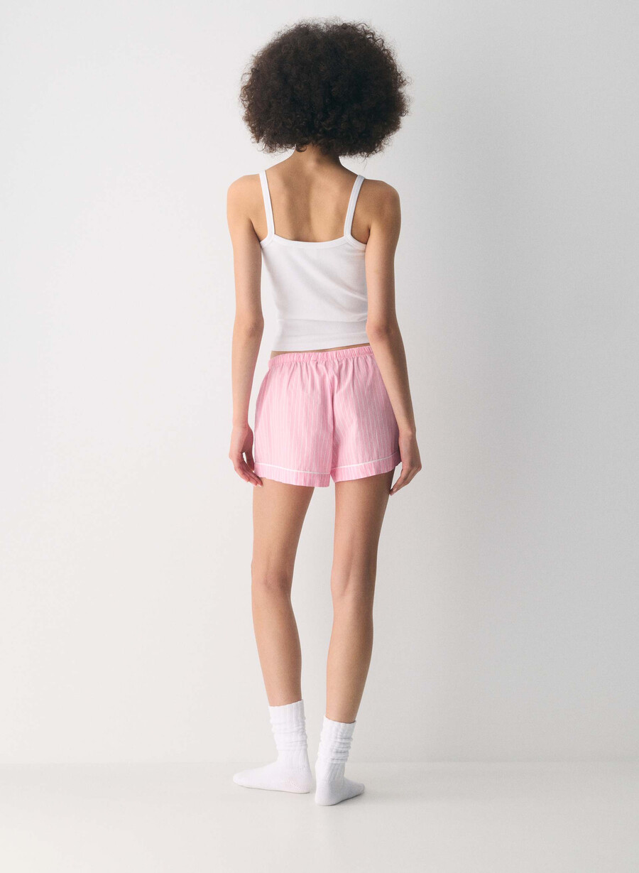 laze poplin pyjama short mtchl strp jb pkb wh