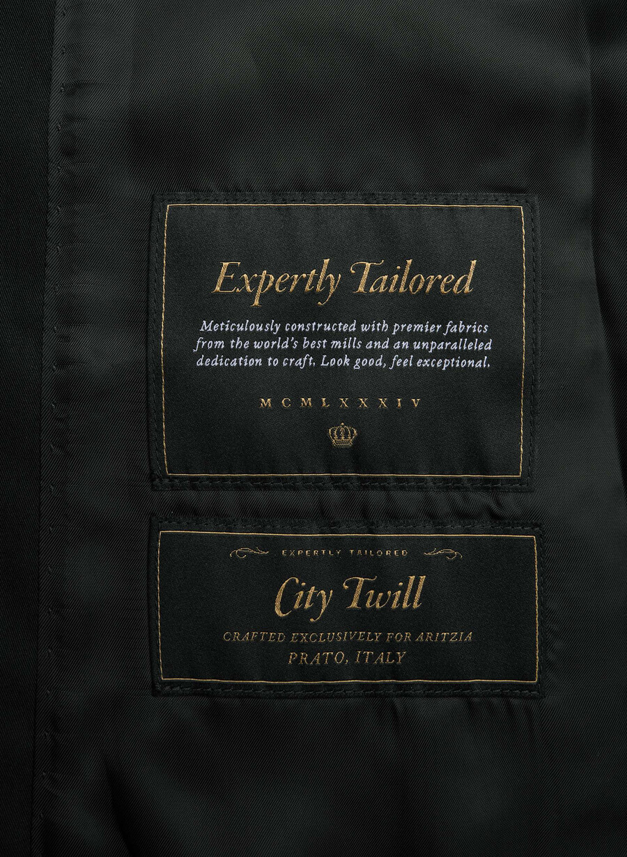 the finch kurzer trenchcoat - city twill schwarz