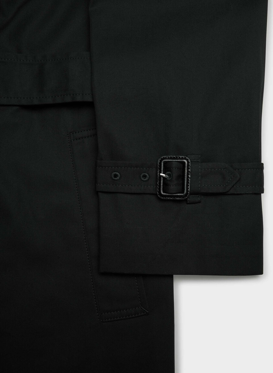 the finch kurzer trenchcoat - city twill schwarz