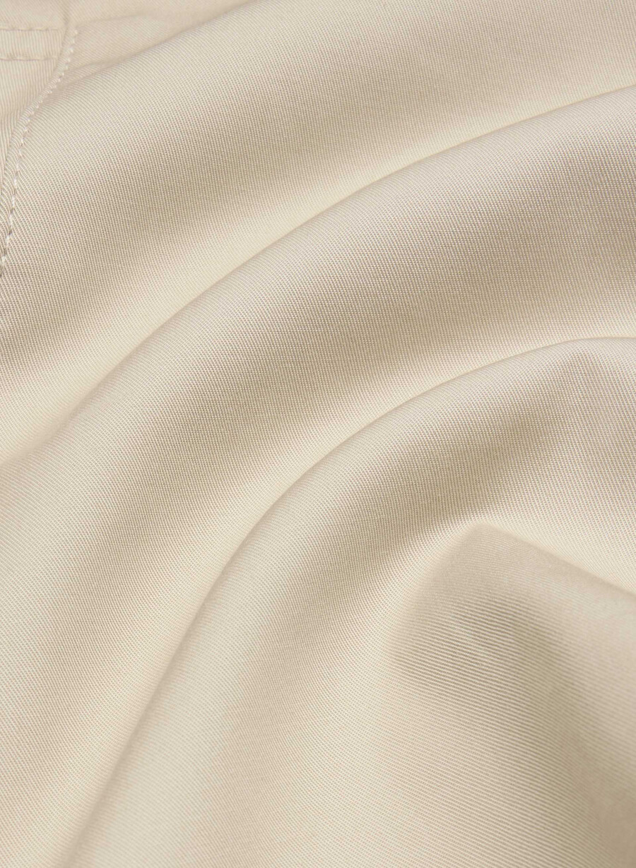 the finch kurzer trenchcoat - city twill marcona beige