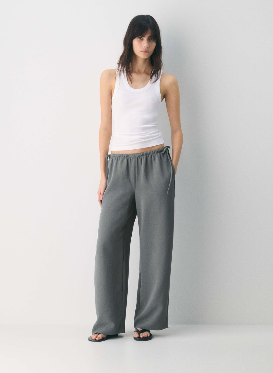 artisan hose – crepette dunkelgrau