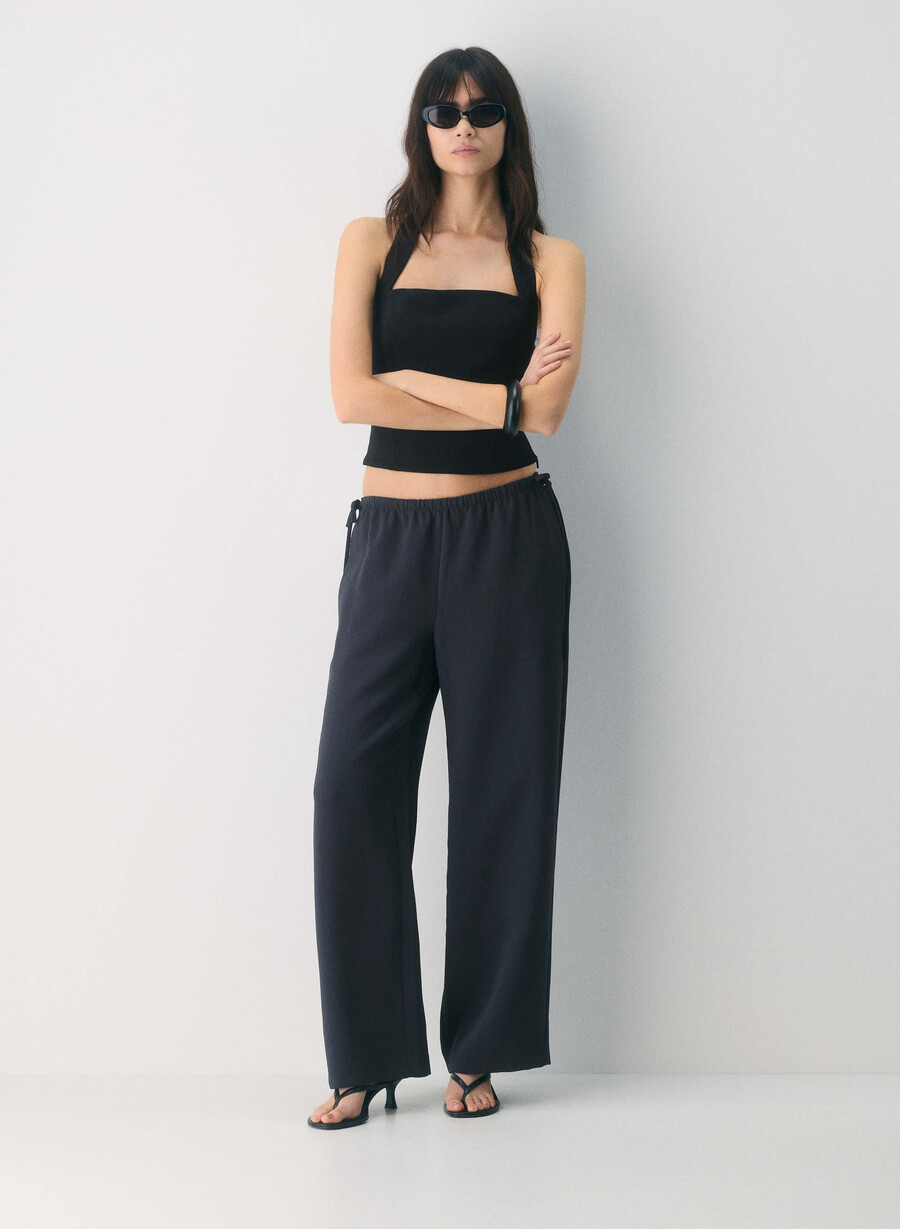 artisan hose - crepette dunkelnacht marineblau