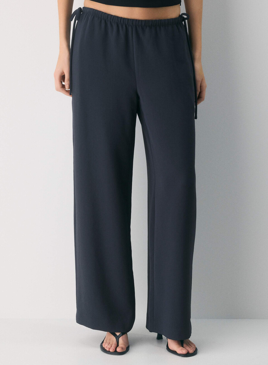 artisan hose - crepette dunkelnacht marineblau