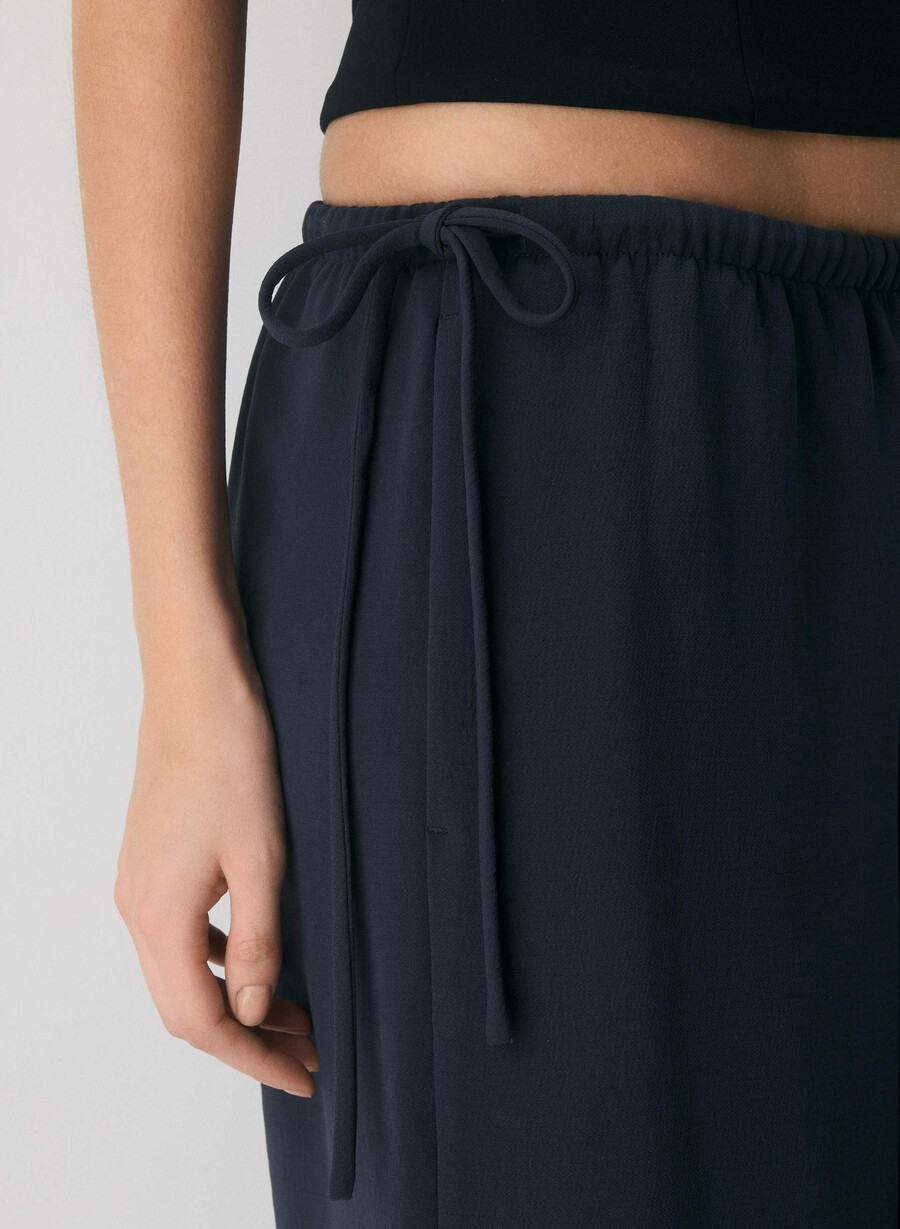 artisan hose - crepette dunkelnacht marineblau