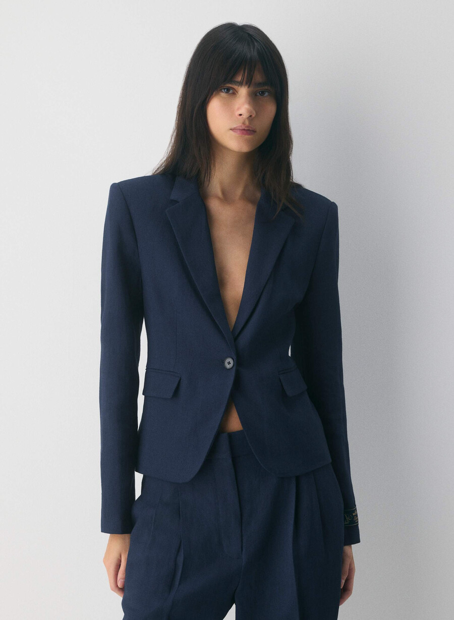 etikette-blazer - leinen admiral