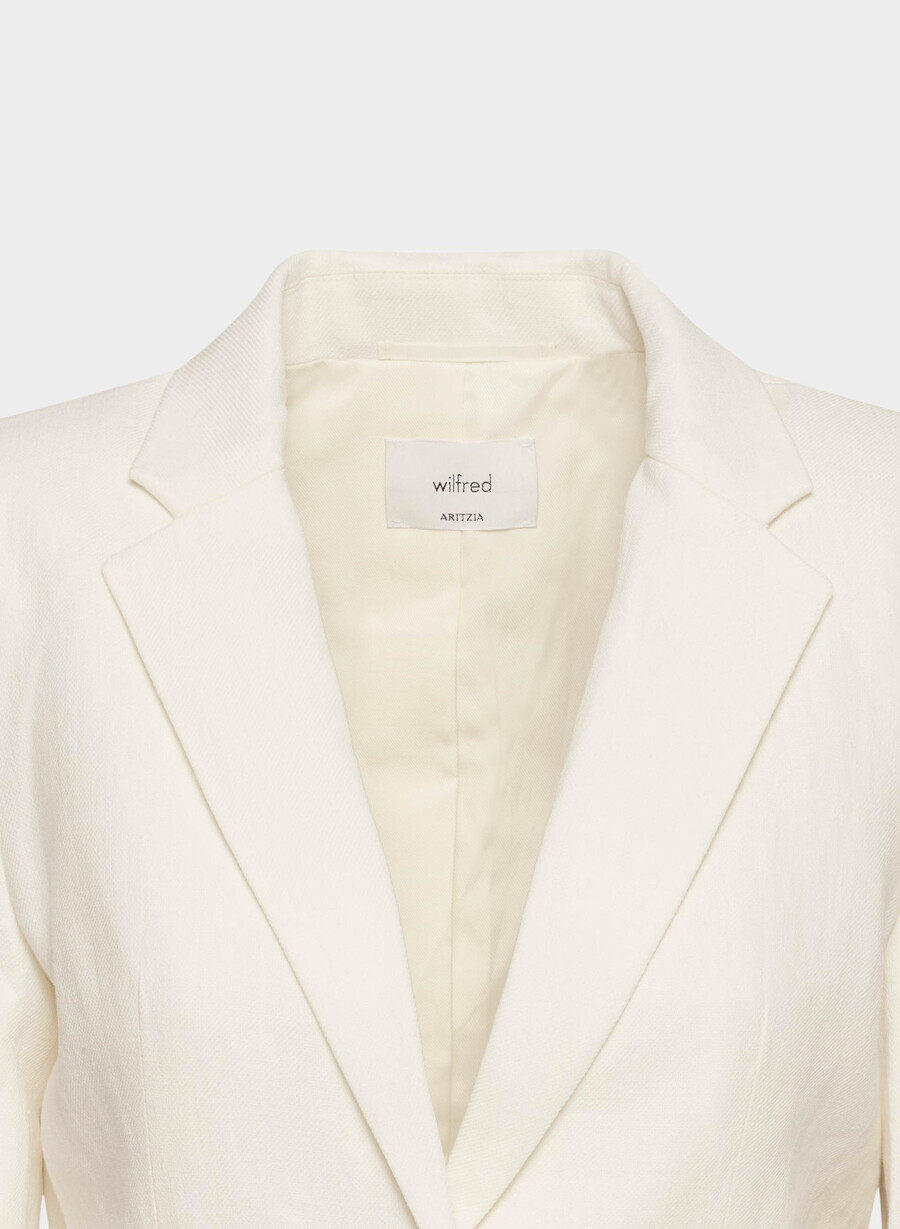 etikette-blazer – leinen hellbirke