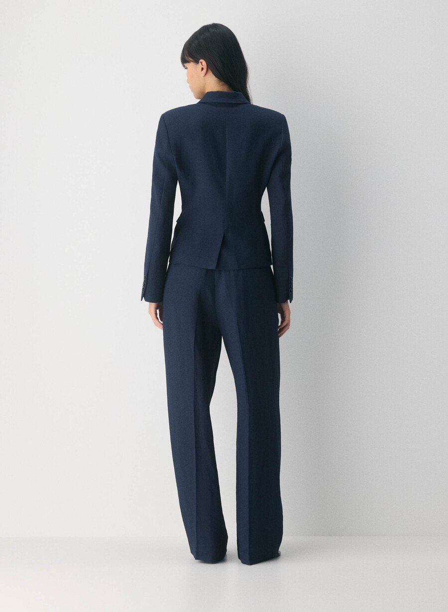 etikette-blazer – leinen hellbirke