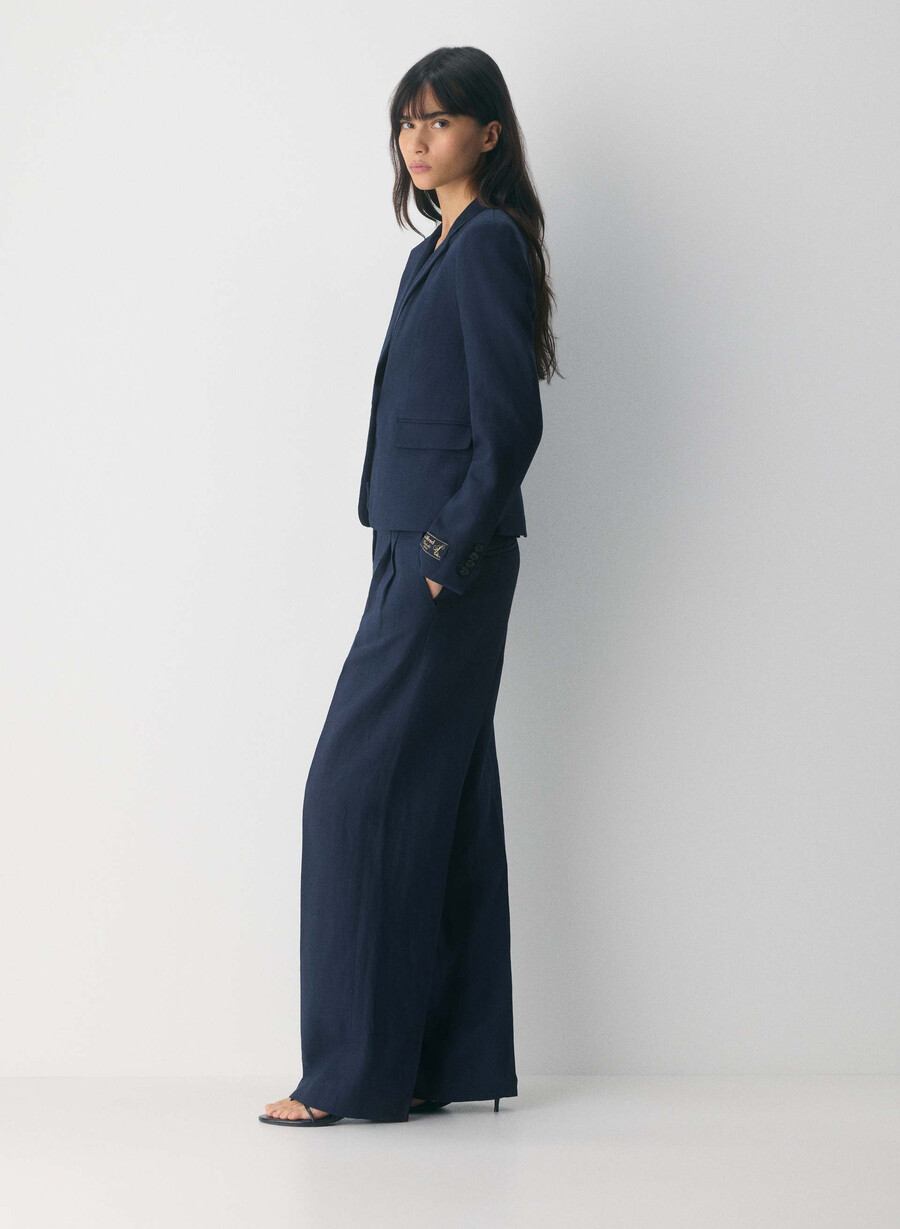 etikette-blazer – leinen hellbirke
