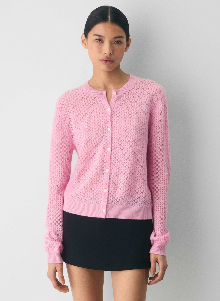 comma woll-kaschmir-cardigan jellybean pink