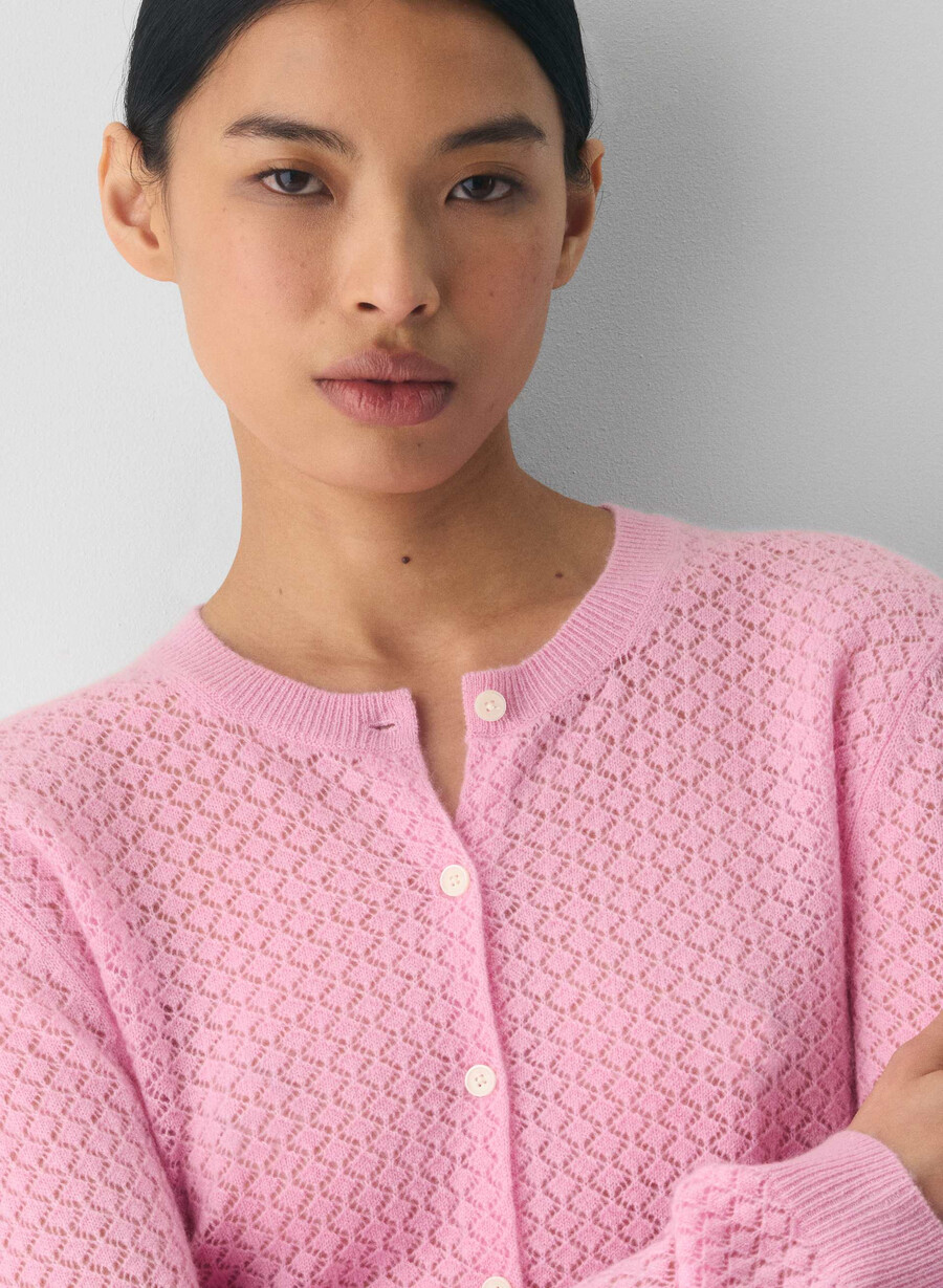 comma woll-kaschmir-cardigan jellybean pink