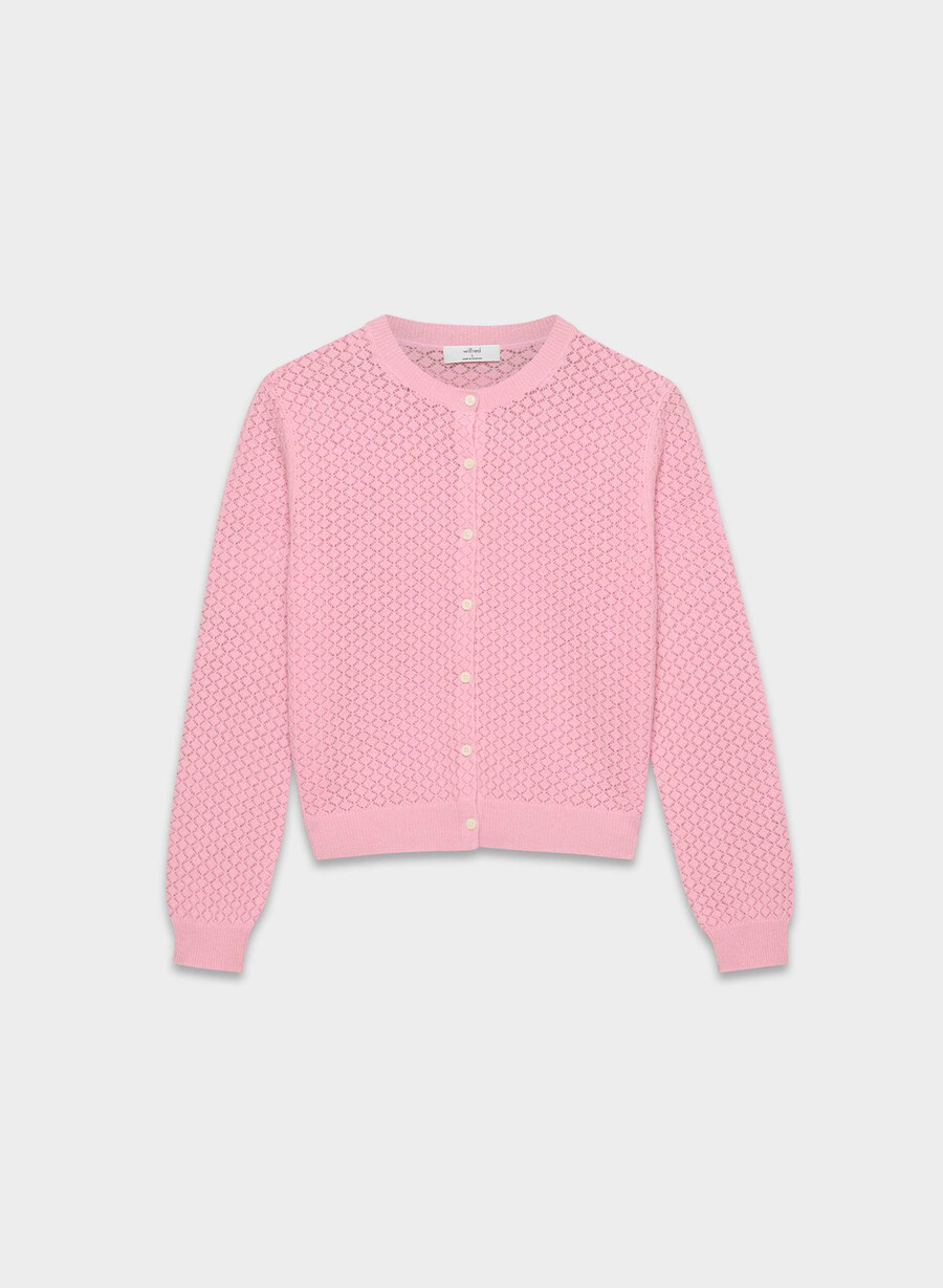 comma woll-kaschmir-cardigan jellybean pink