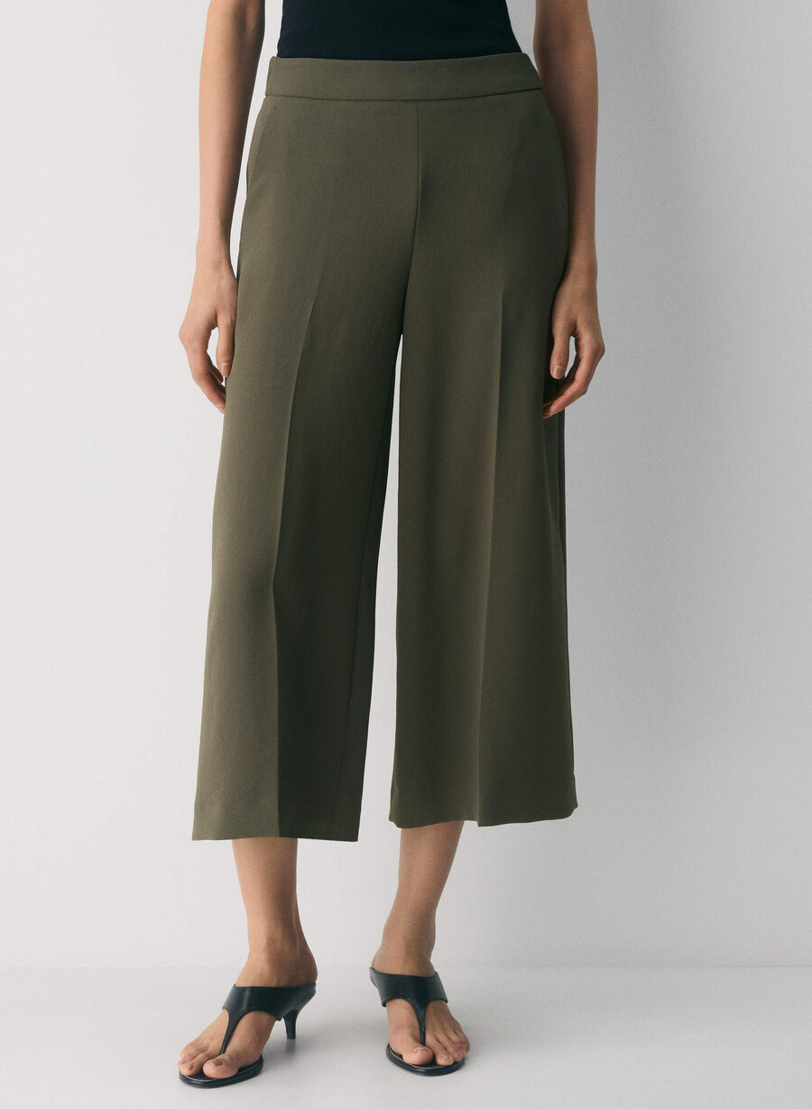 podium hose – crepette dark olive