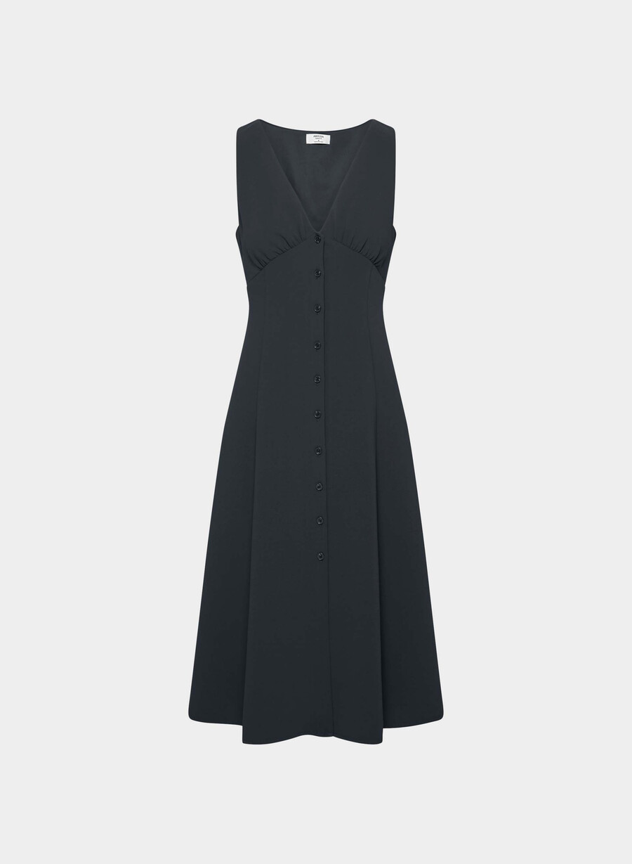 pagodenkleid - crêpe dunkelblau