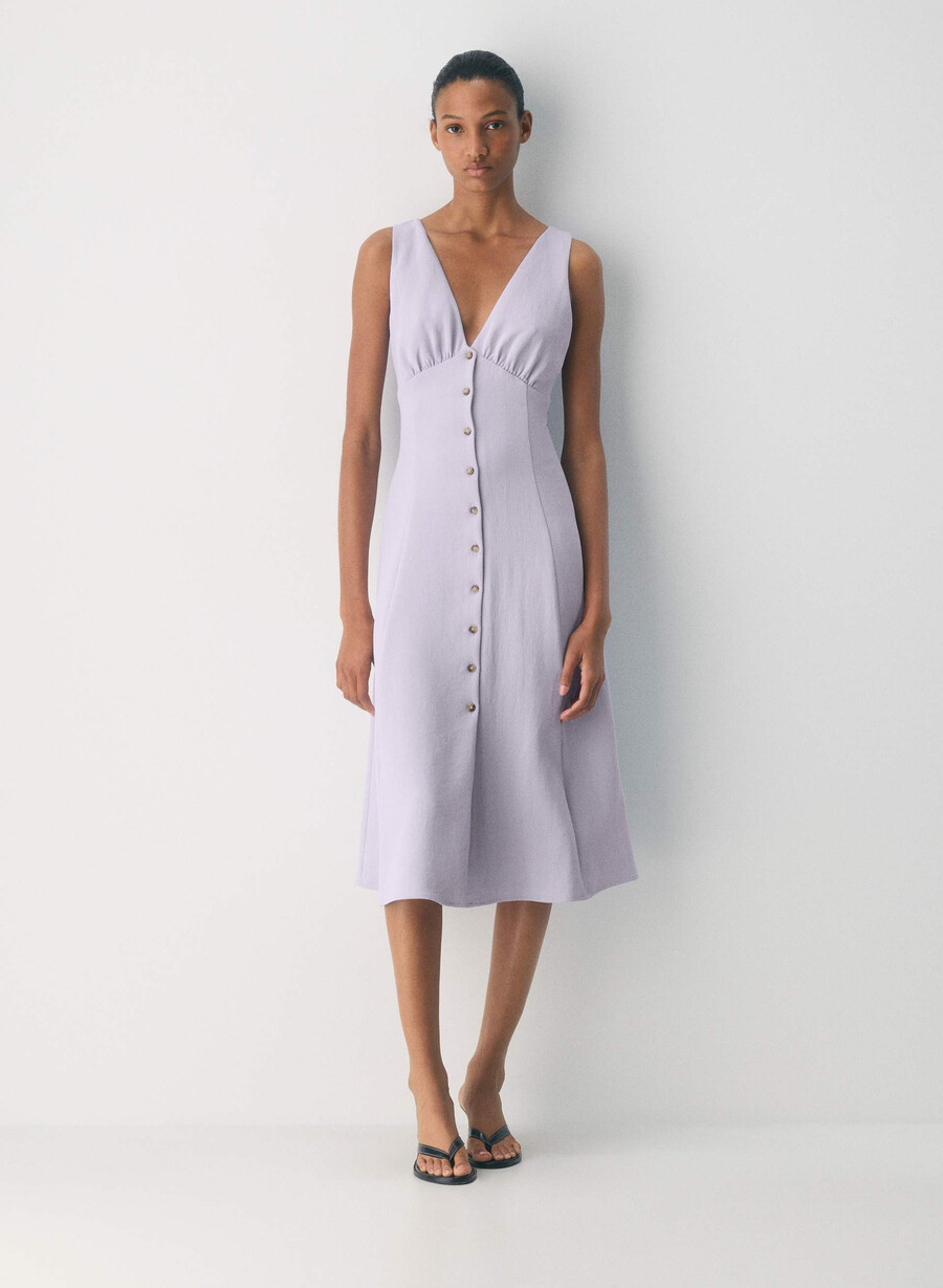 pagodenkleid - crêpe wildblumenlila