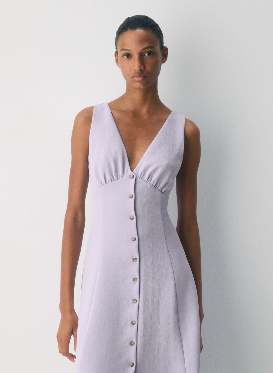 pagodenkleid - crêpe wildblumenlila