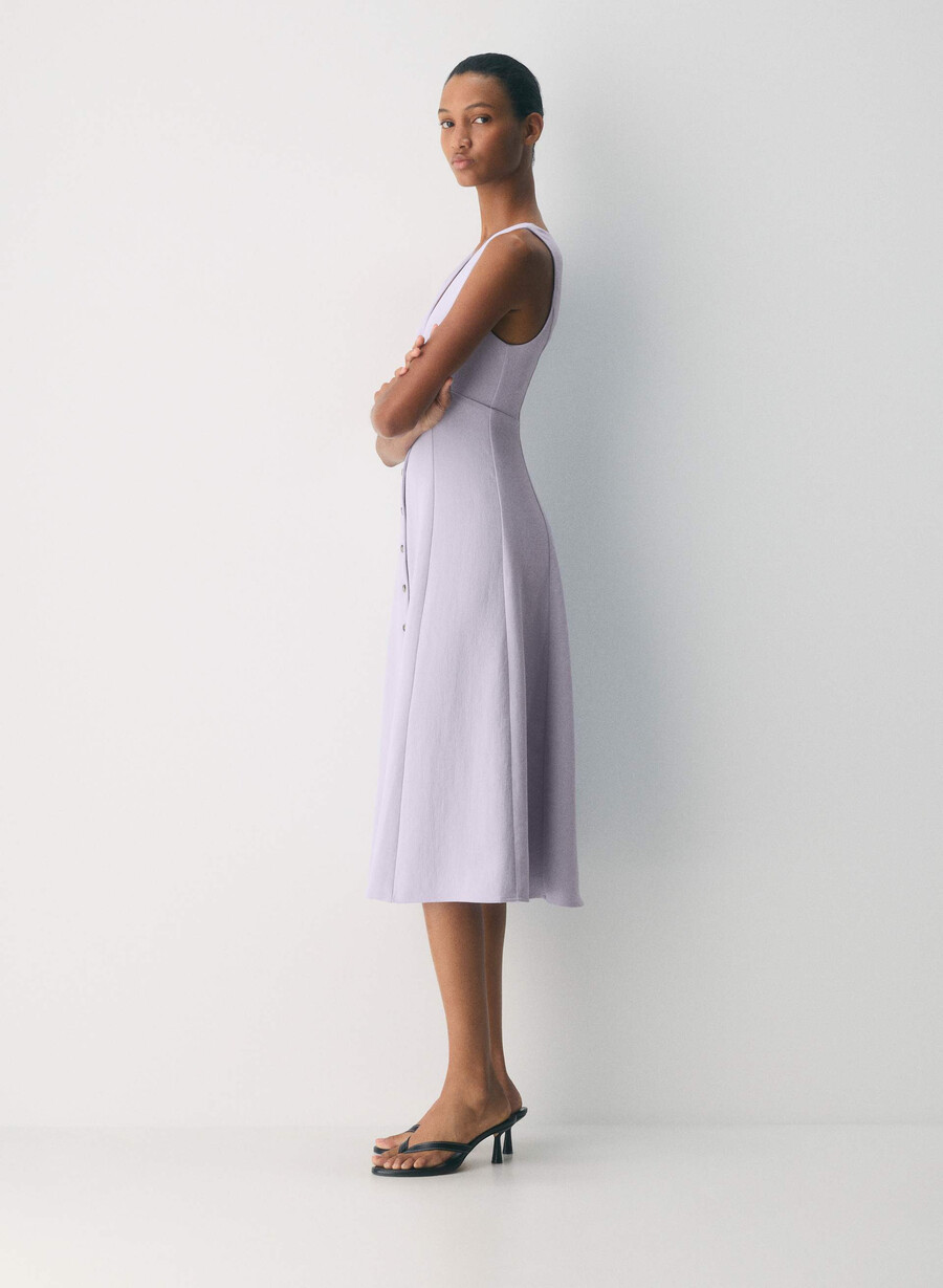 pagodenkleid - crêpe wildblumenlila