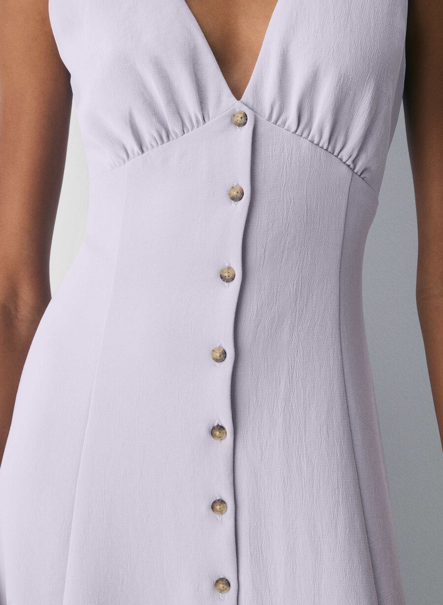 pagodenkleid - crêpe wildblumenlila