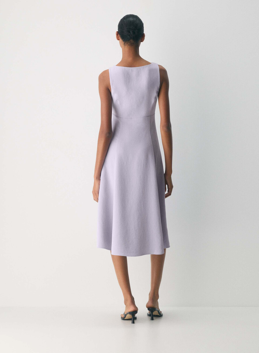 pagodenkleid - crêpe wildblumenlila