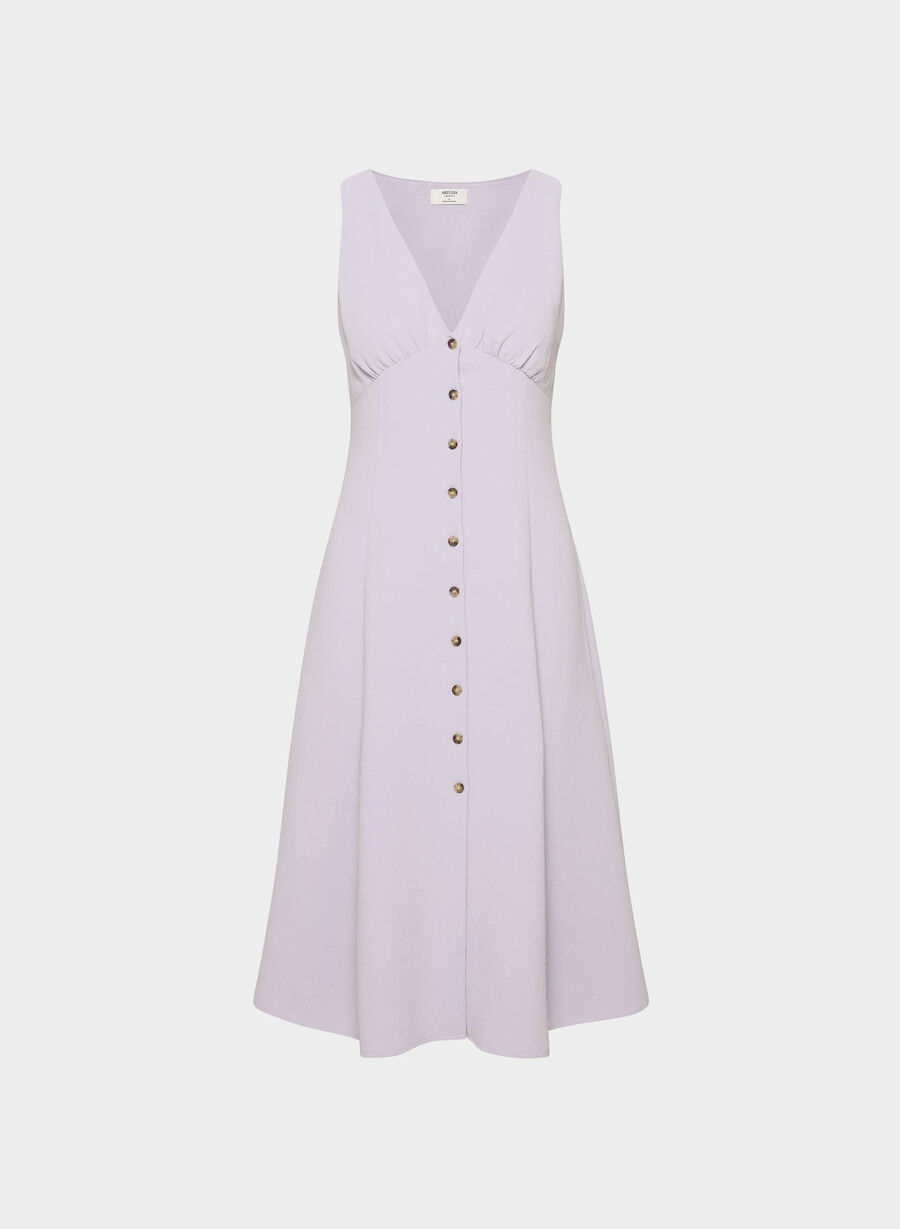 pagodenkleid - crêpe wildblumenlila