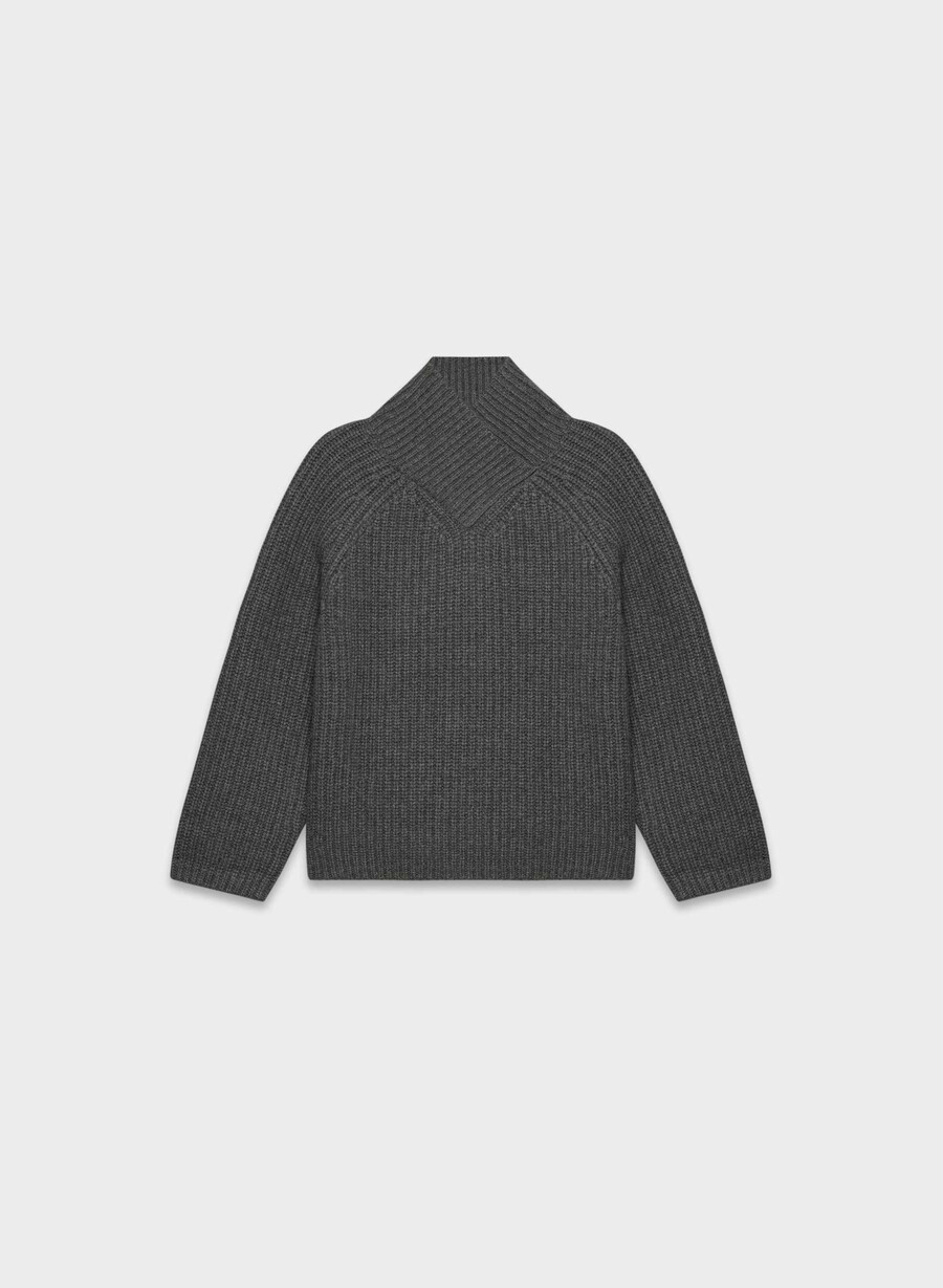 wallen woll-kaschmir-pullover metalle charcoal