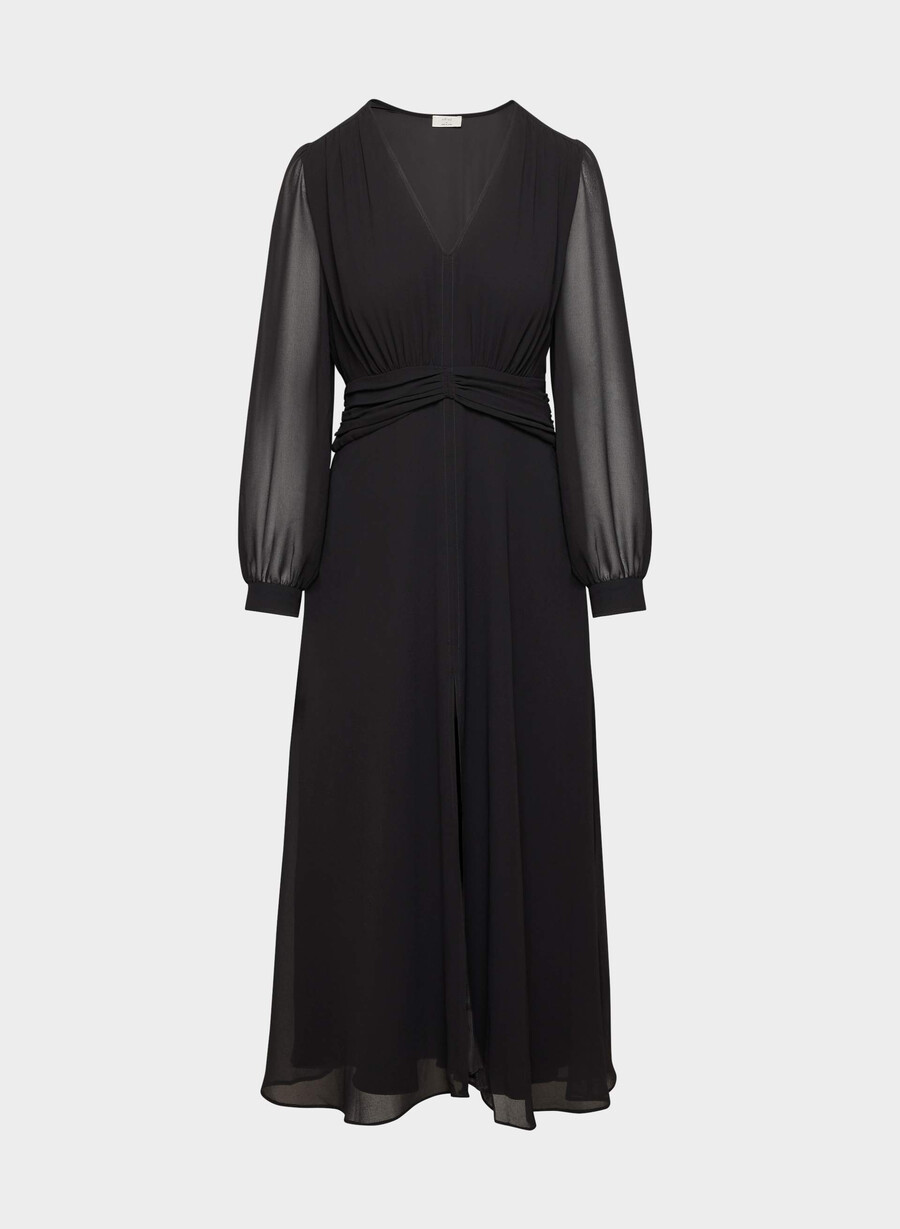 kleid in schreibschrift schwarz